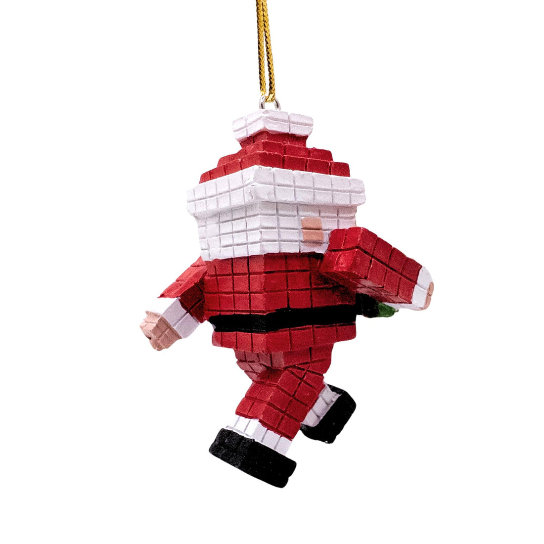 Pixelated Santa Claus Gamer Christmas Tree Ornament Retro Video Game 80's Pixal Gaming