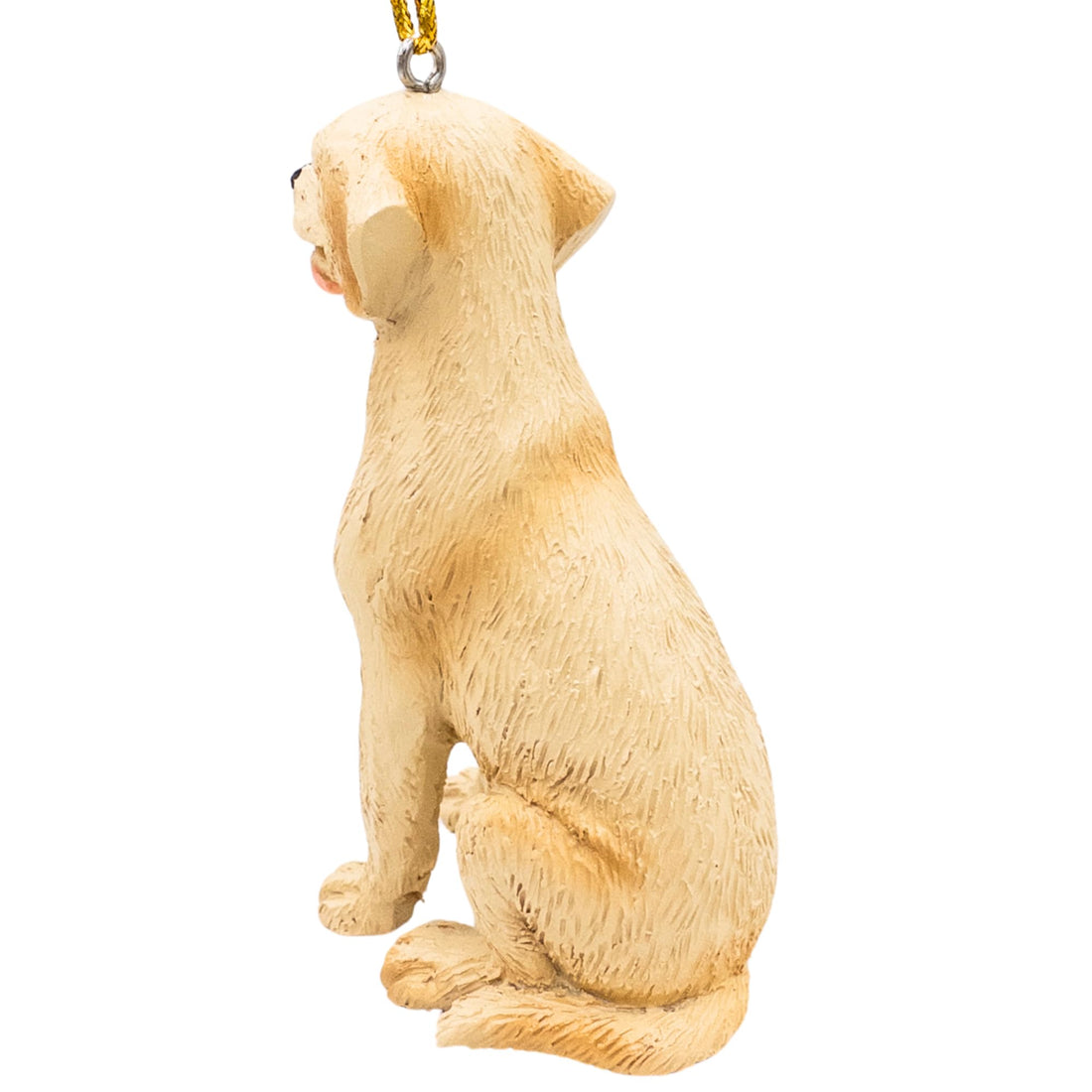 Yellow Lab Labrador Retriever Dog Lover Christmas Tree Ornament with Candy Cane Scarf