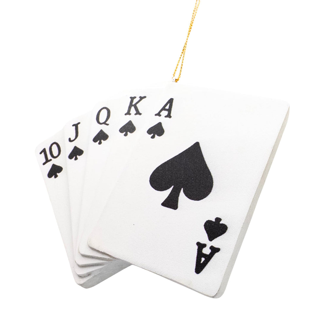 Royal Flush Poker Playing Cards Christmas Tree Gambling Casino Ornament