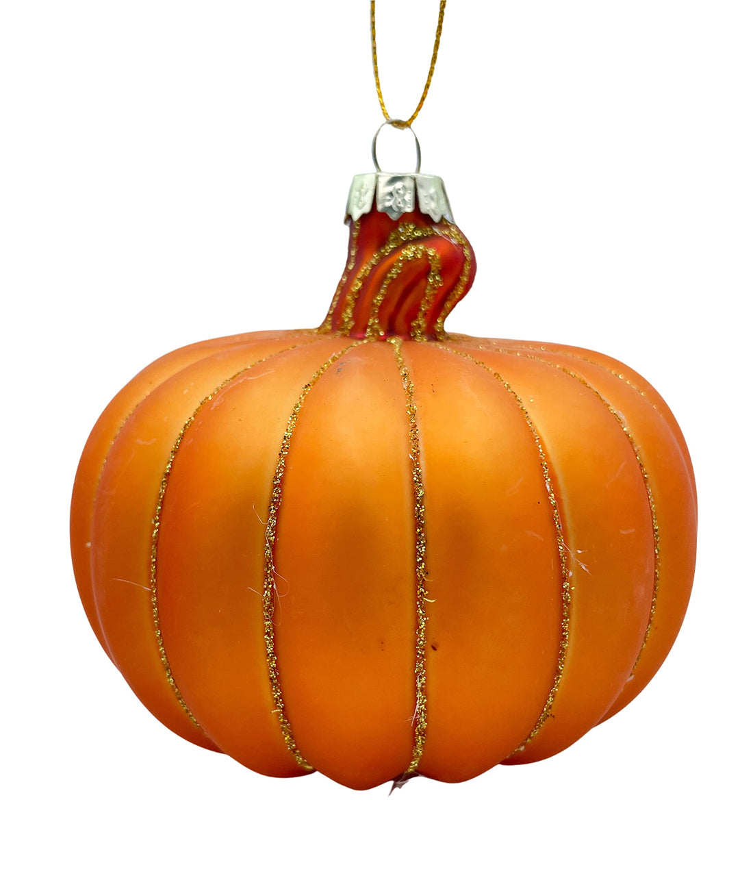 Thanksgiving Fall Pumpkin Blown Glass Christmas Halloween Tree Ornaments