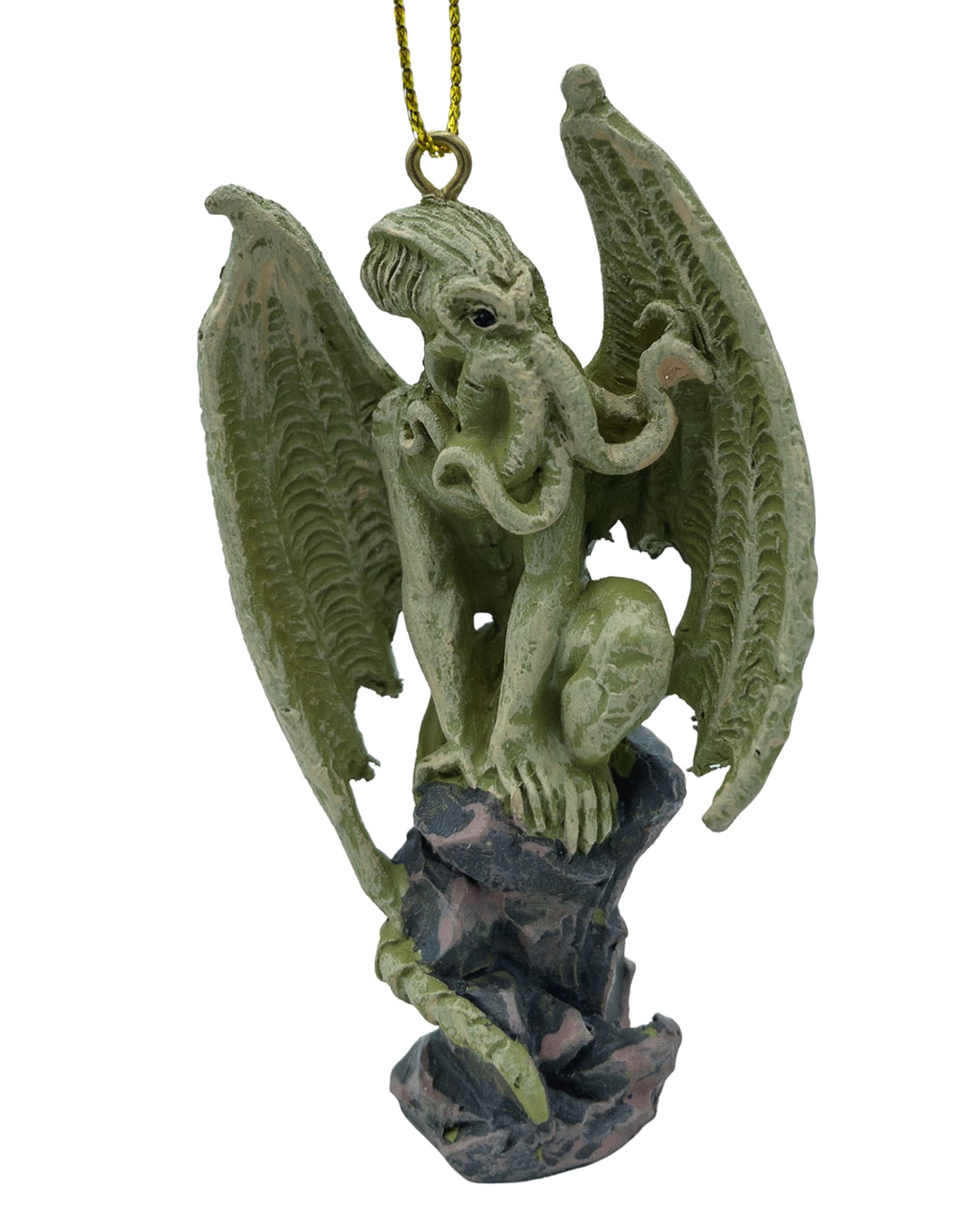 Cthulhu Octopus Sea Monster Creature on Rock Christmas Tree Ornaments
