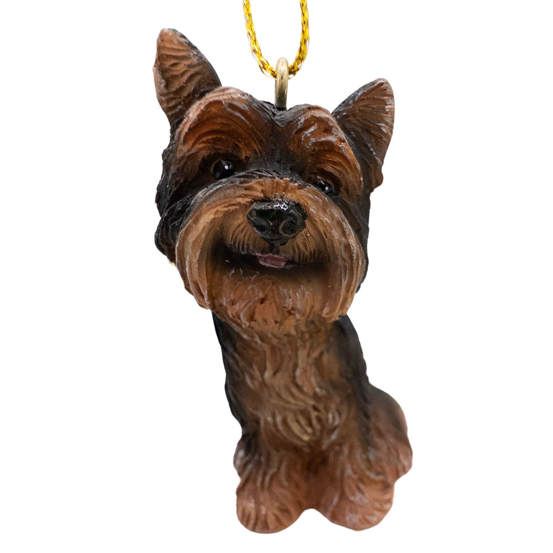 Yorkshire Terrier Dog Lover Christmas Tree Ornament with Candy Cane Scarf