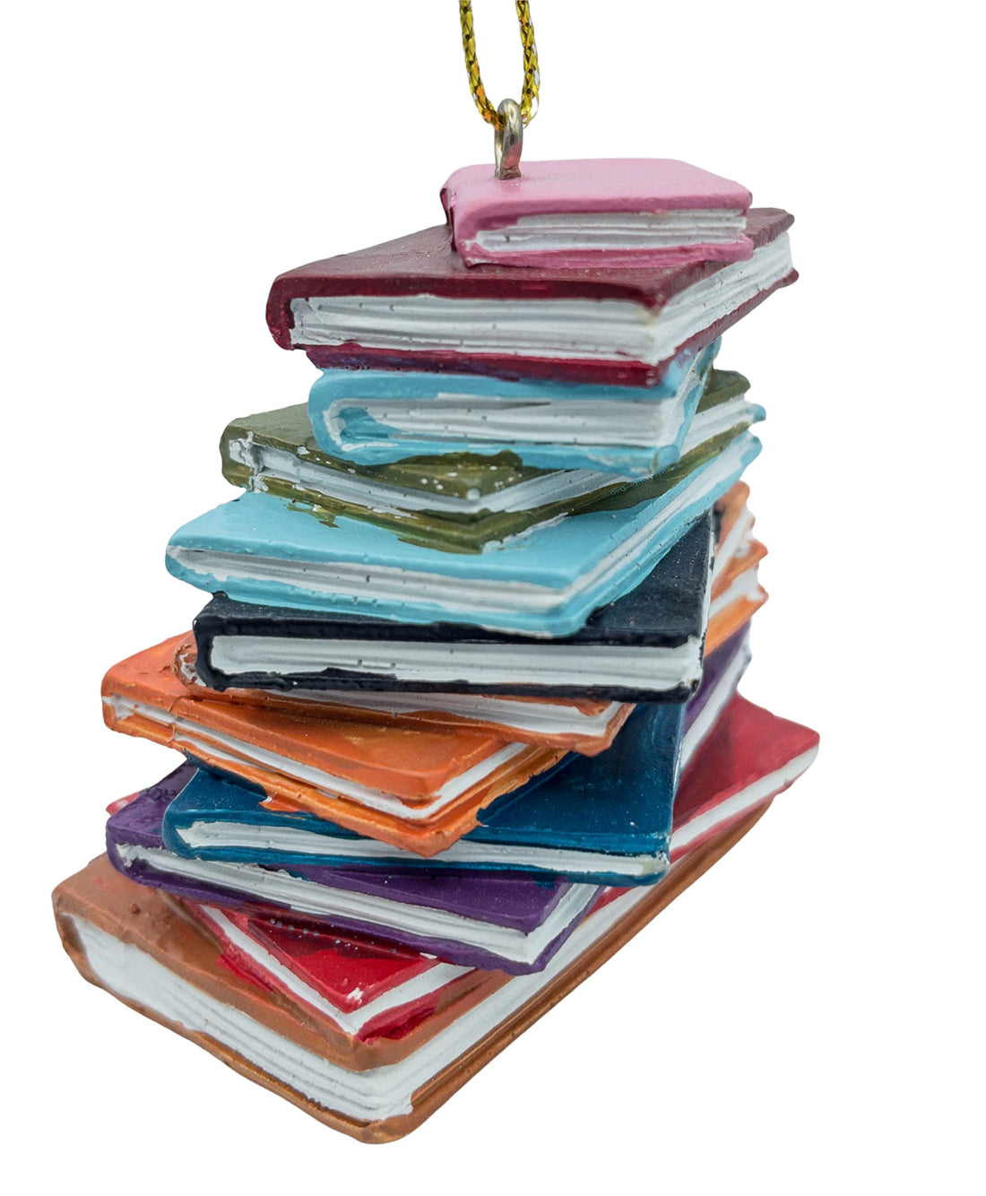 Stack of Books Christmas Hanging Ornament Teachers Book Lovers Gift