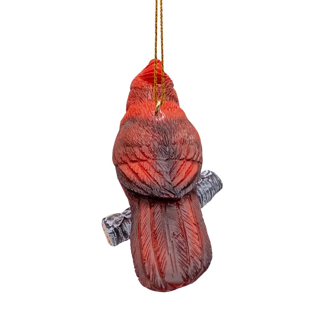 Cardinal Bird On Branch Christmas Tree Ornament