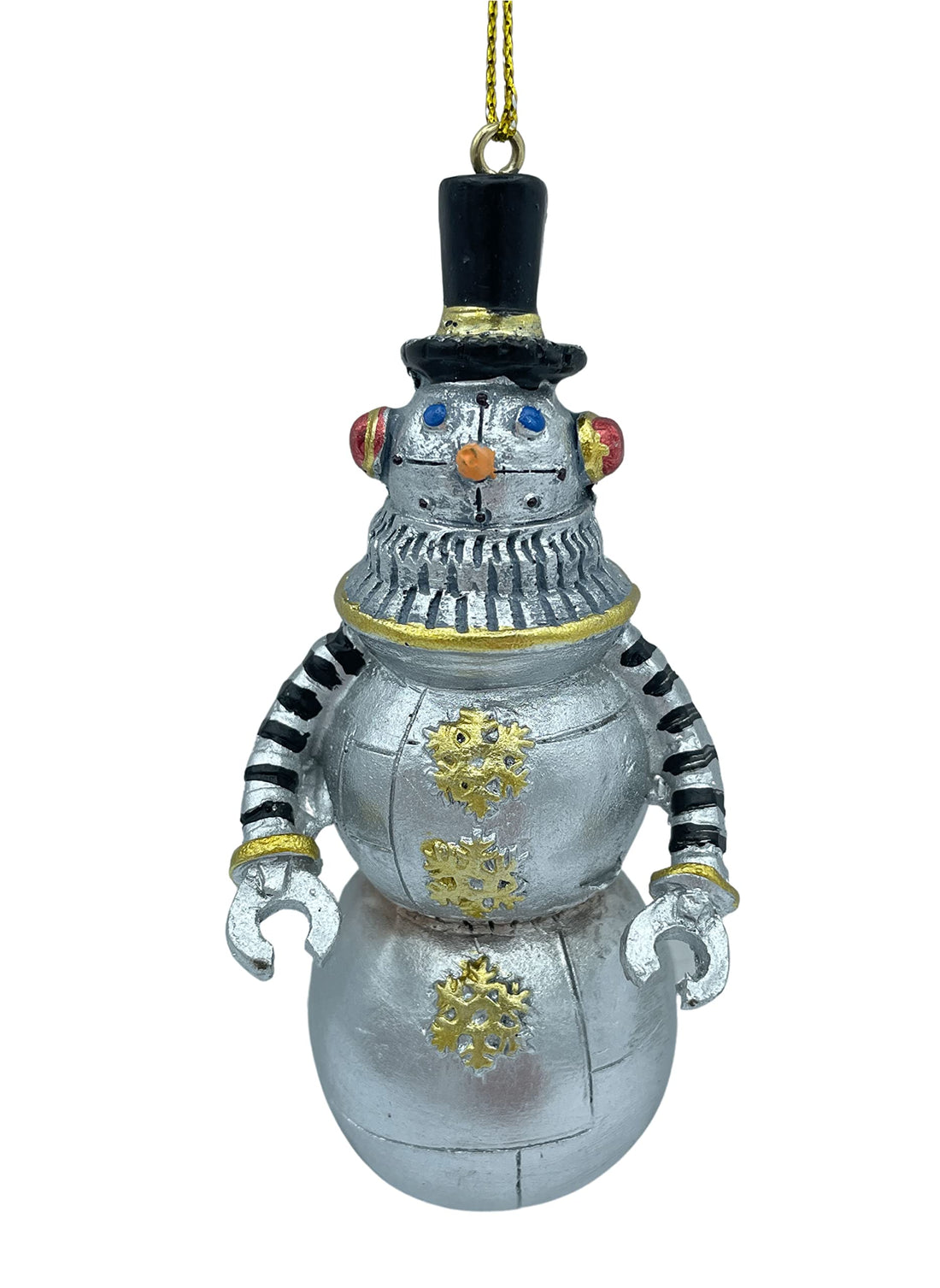 Retro Robot Snowman Christmas Tree Ornament for Kids