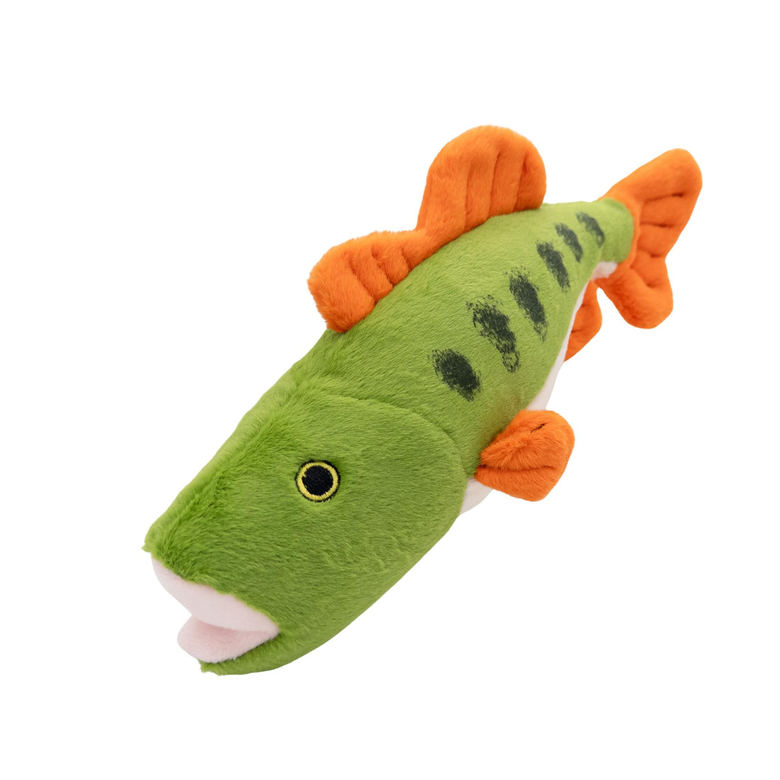 December Pets Bass Fish Plush Dog Chew Toy Squeaker Tuff Toys for Large Small Dogs