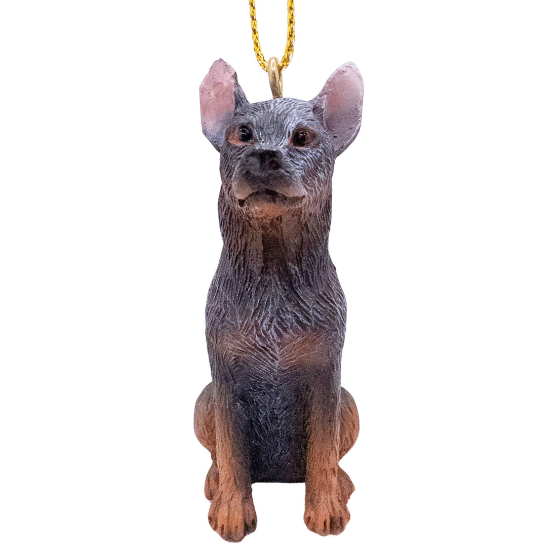Australian Cattle Blue Dog Lover Christmas Tree Ornament with Candy Cane Scarf