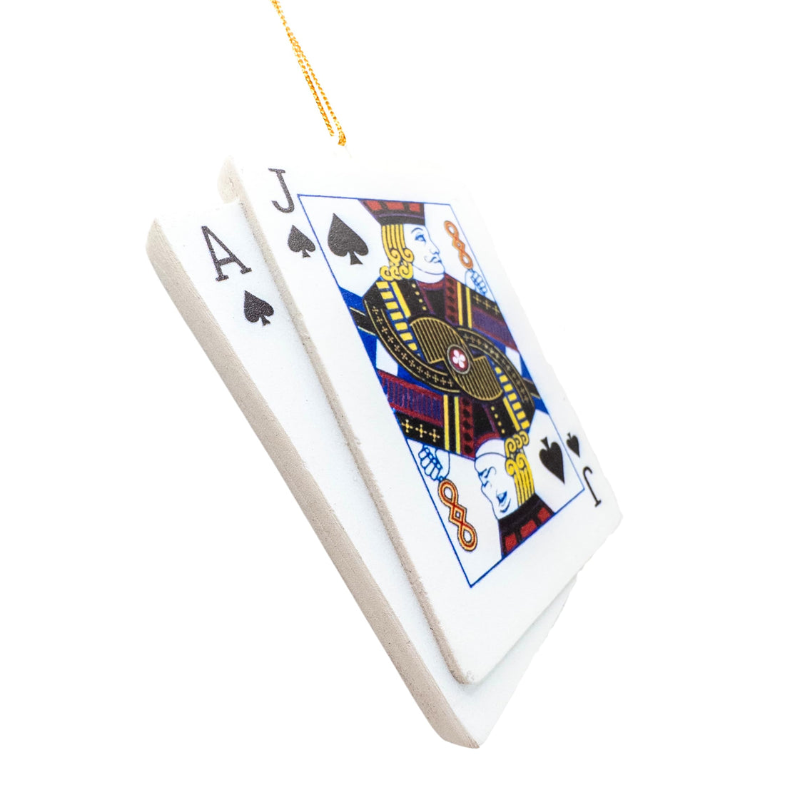 Blackjack Cards Spades Hearts Christmas Tree Casino Ornaments