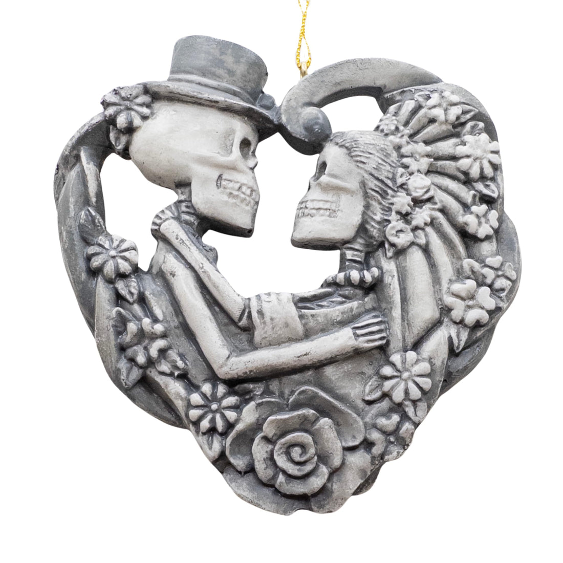 Day of The Dead Marriage First Halloween Christmas Tree Heart Ornament Anniversary Wedding Gift