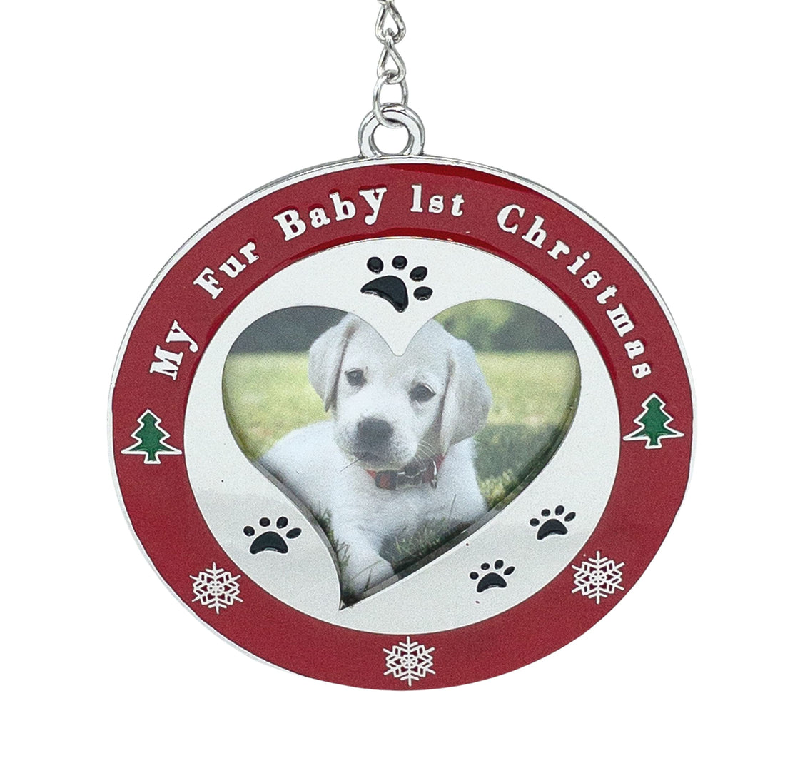 My First Christmas Tree Puppy Dog Ornament Pet Photo Frame My Fur Baby's 1st Christmas