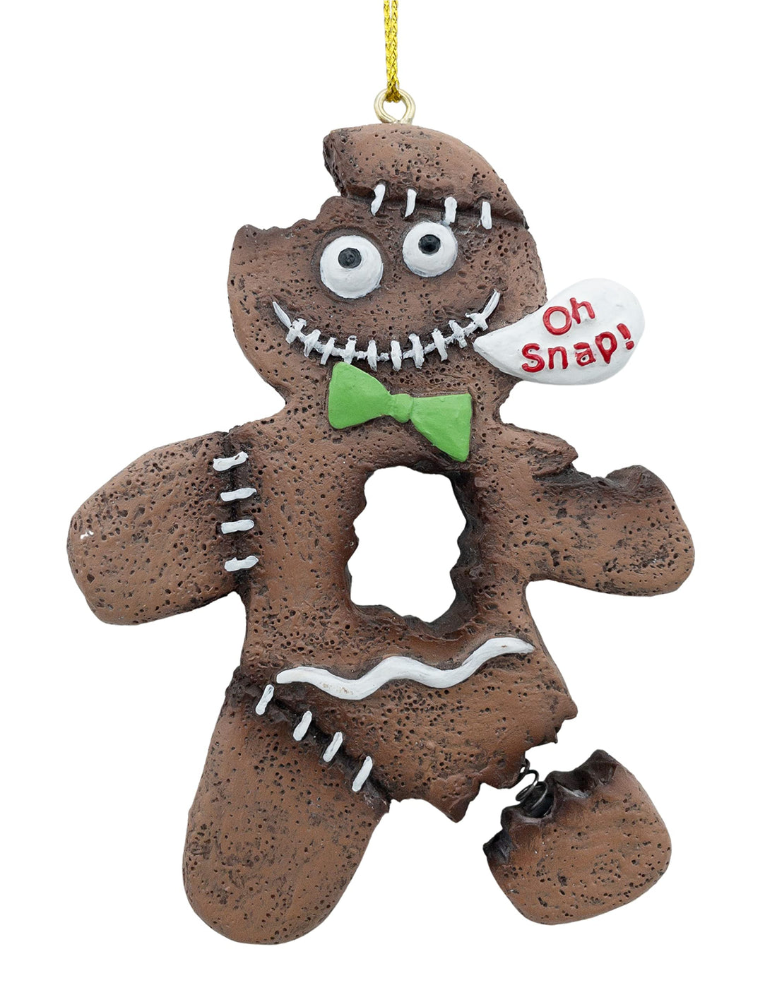 Gingerbread Man Zombie Monster Cookie Oh Snap! Broken Leg Ugly Halloween Christmas Tree Ornament