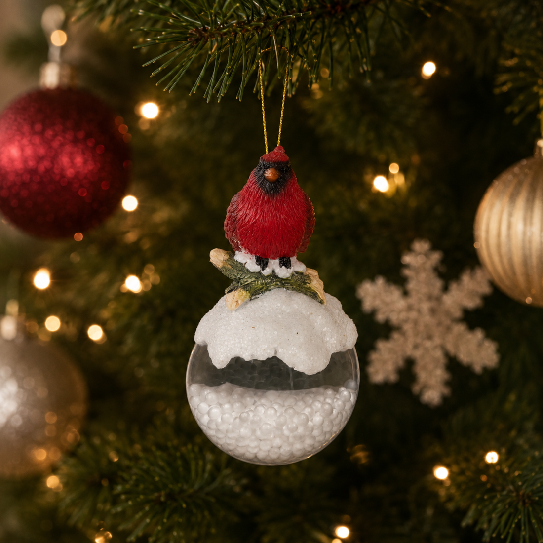 Cardinal on Silver Ball