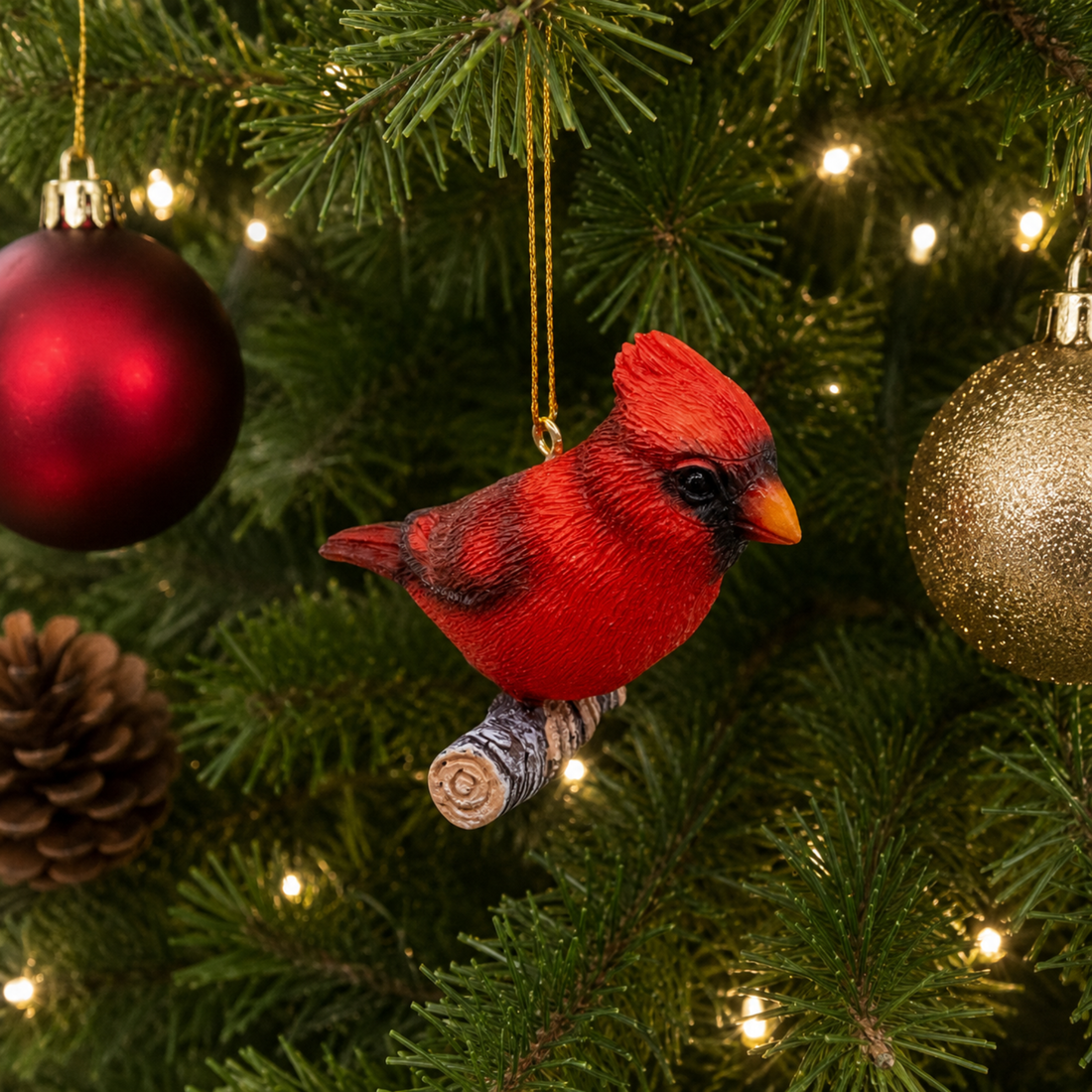 Cardinal Perched on Branch