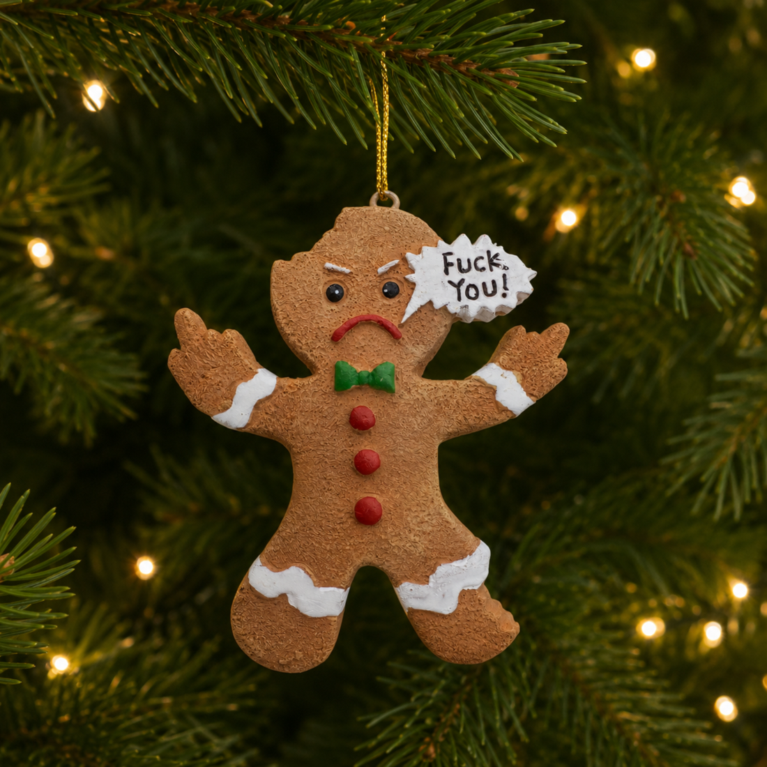 Middle Finger Gingerbread Man