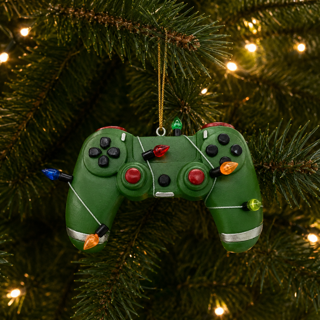 Video Game Controller Wrapped in Lights