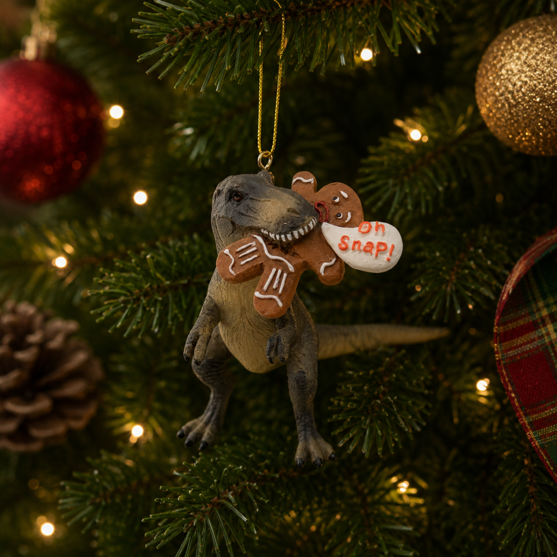 Oh Snap! Dinosaur Eating Gingerbread Man