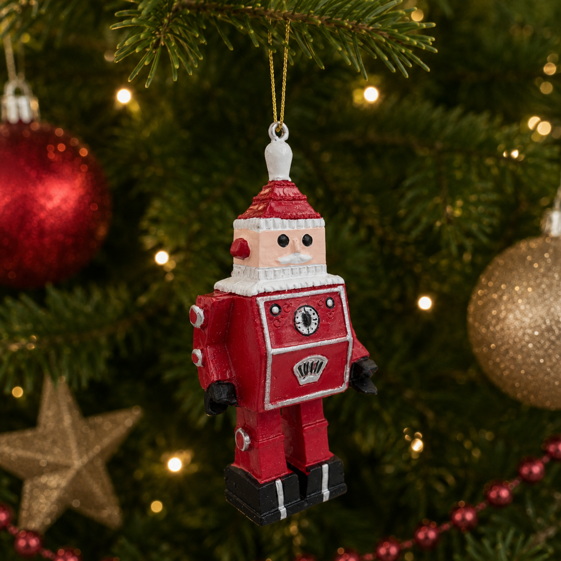 Retro Robot Santa