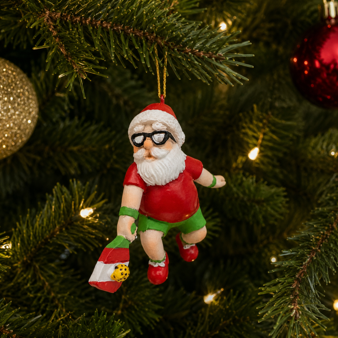 Santa Playing Pickleball