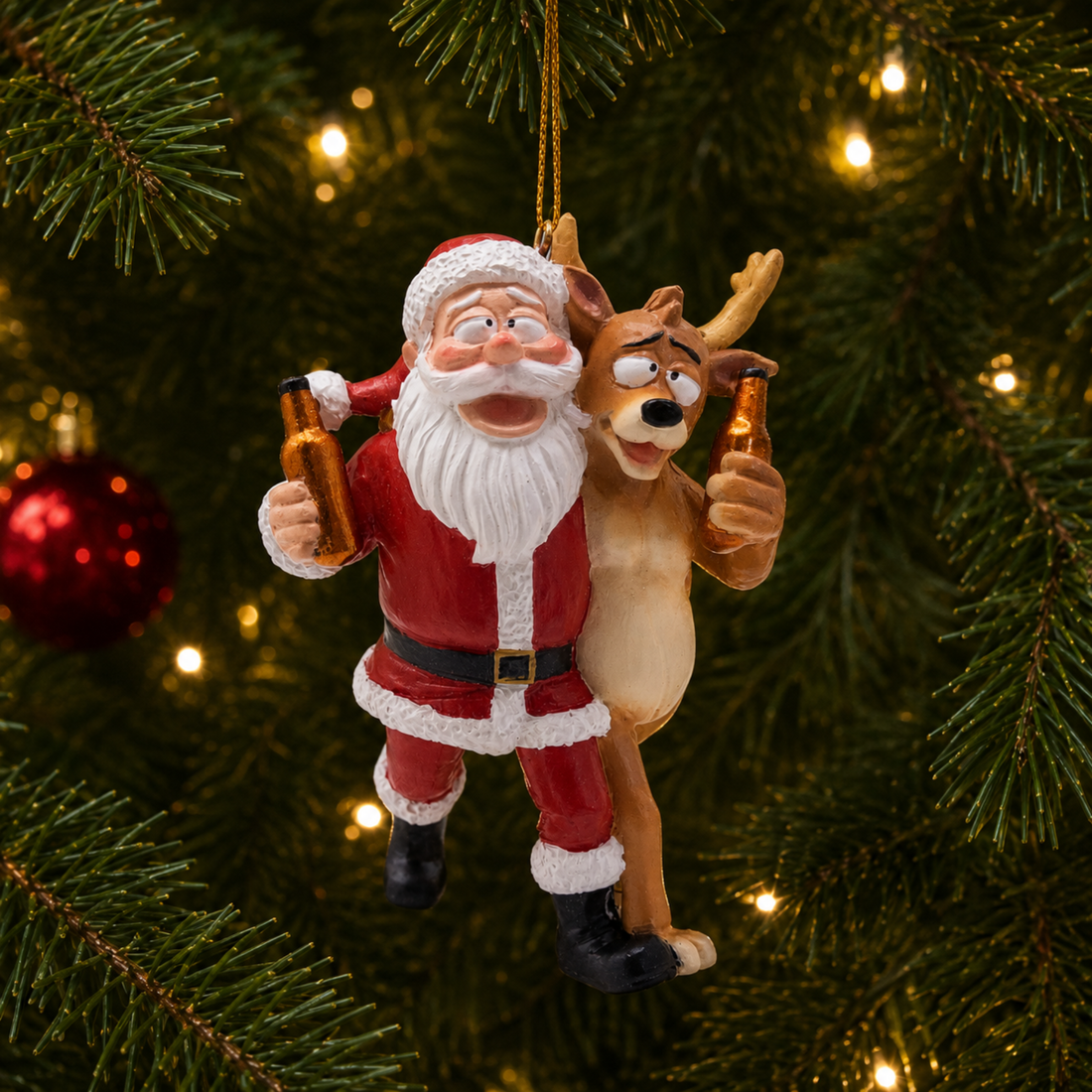Drunk Santa & Reindeer