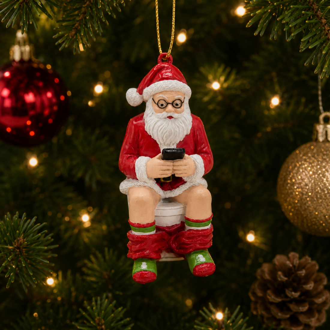 Santa on Toilet
