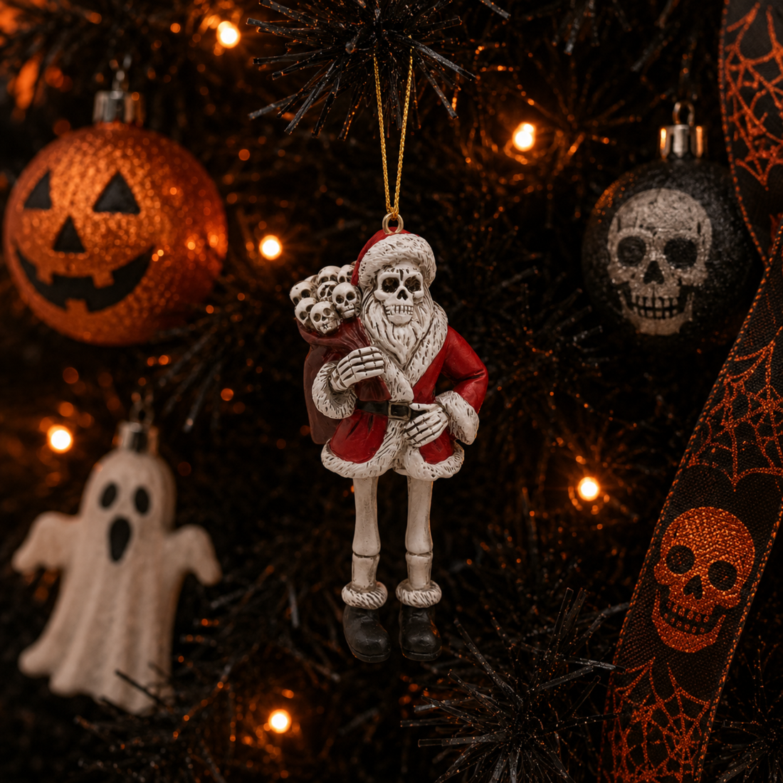 Skeleton Santa with Sack of Skulls