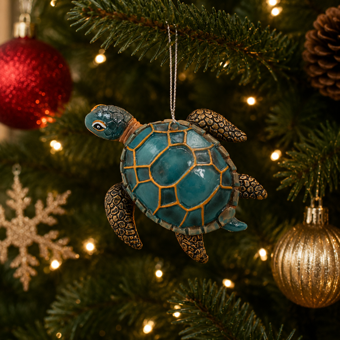 Blue & Orange Sea Turtle