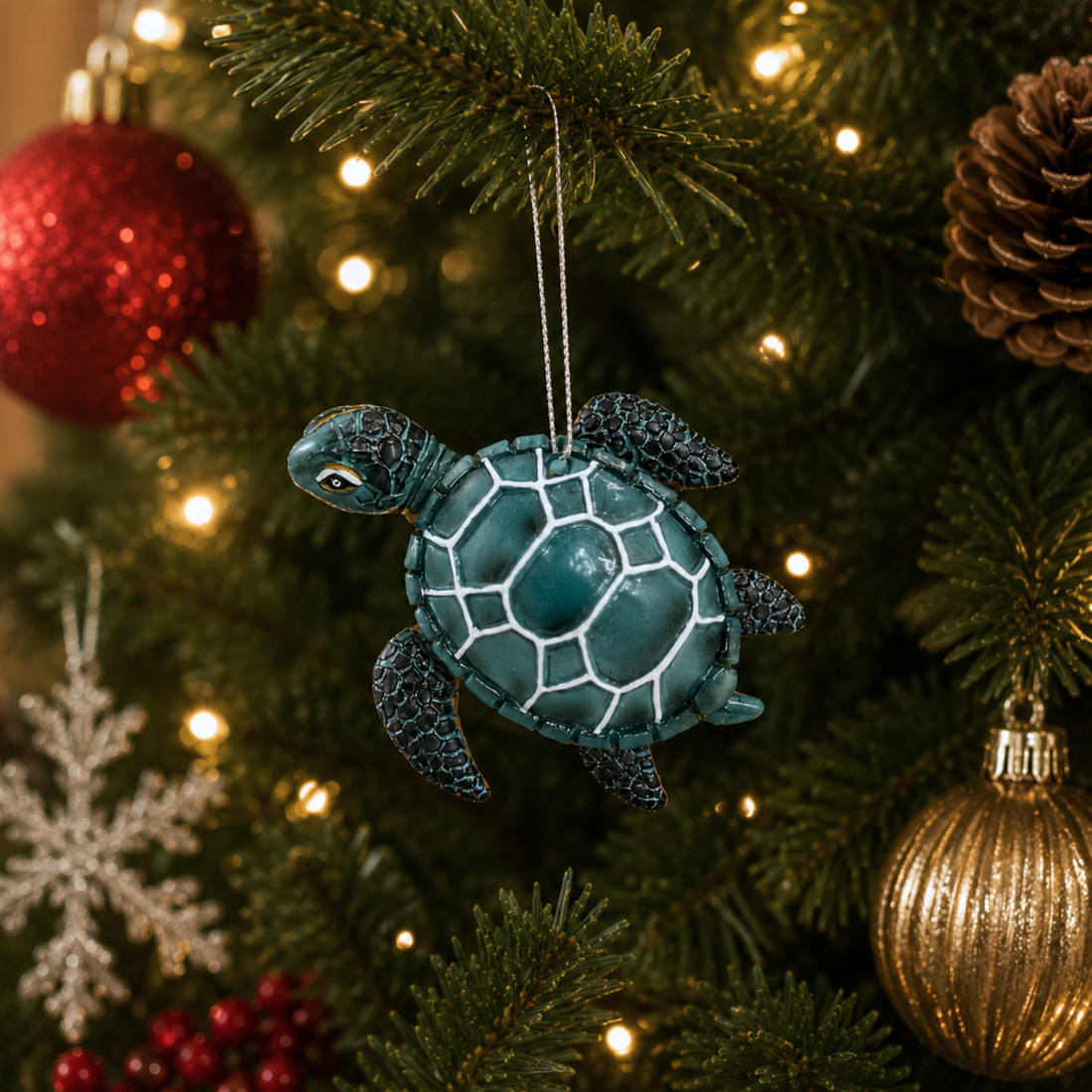 Blue & White Sea Turtle