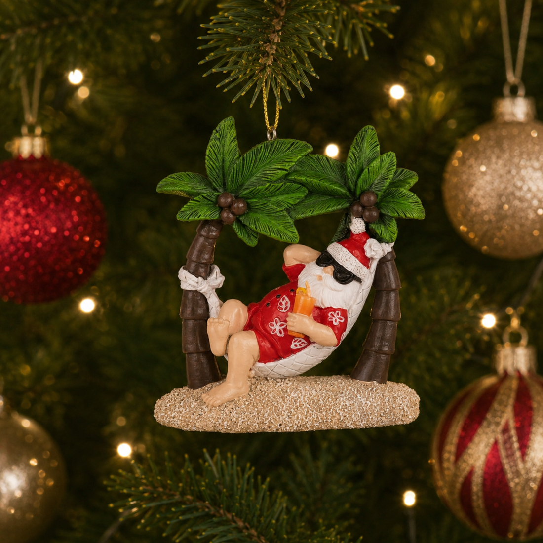Relaxing Vacation Santa