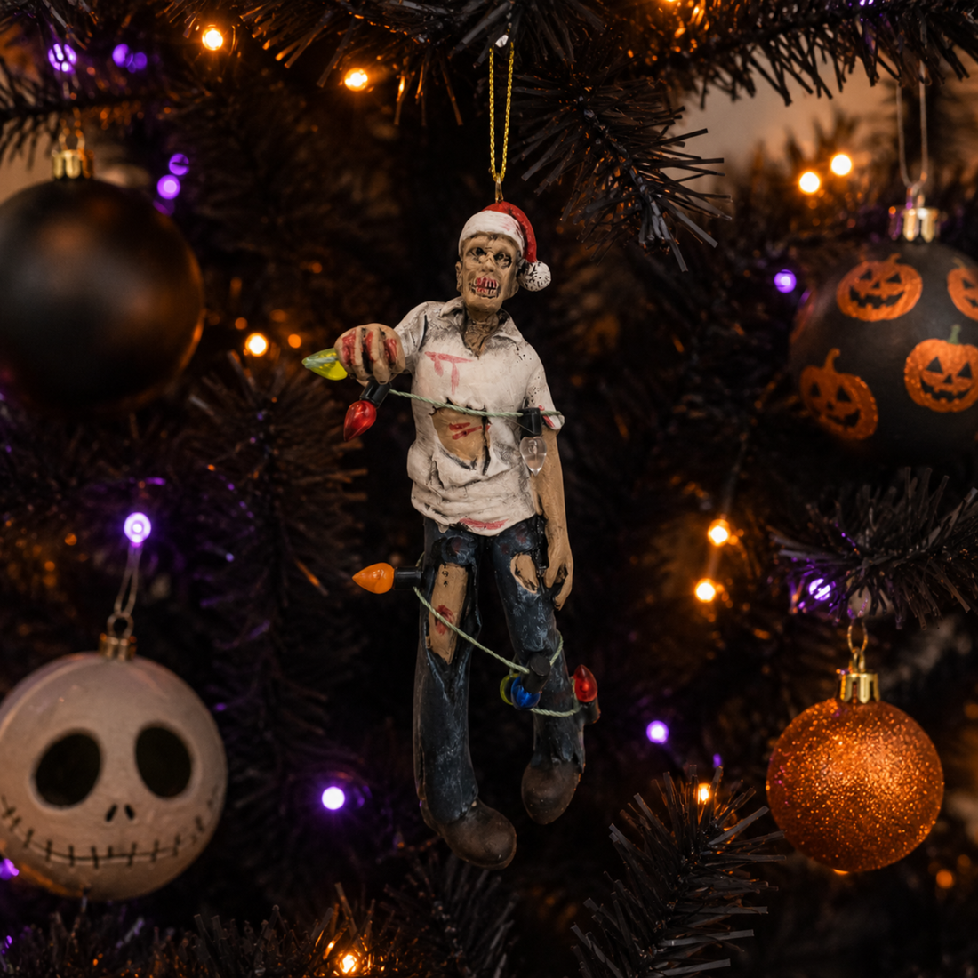 Zombie Wrapped in Lights